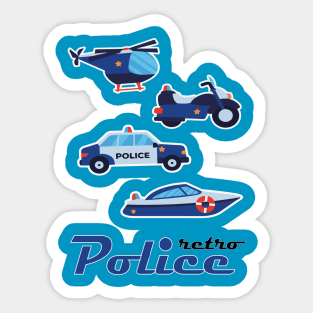 Retro Police Sticker